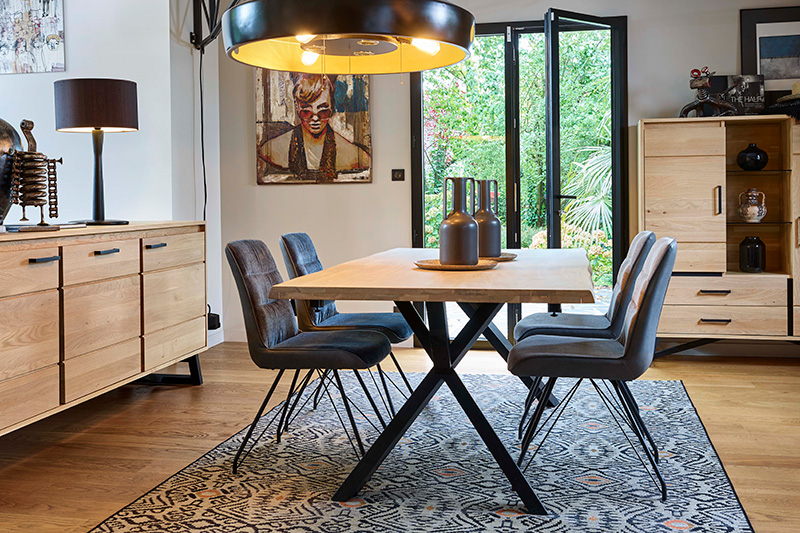 Table de séjour en bois NOMADE L'Ameublier
