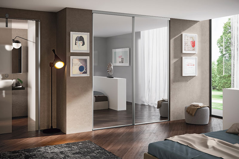 Dressing à portes coulissantes miroir l'Ameublier