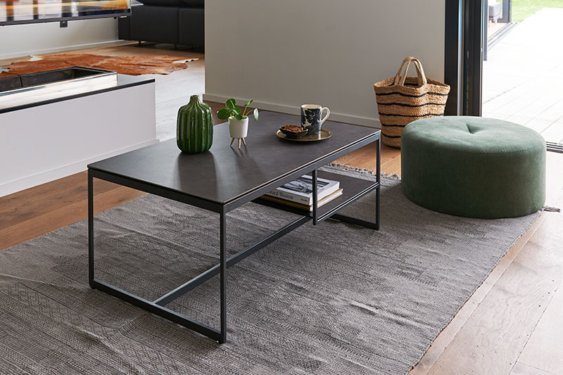 Table basse noire rectangulaire MIAMI