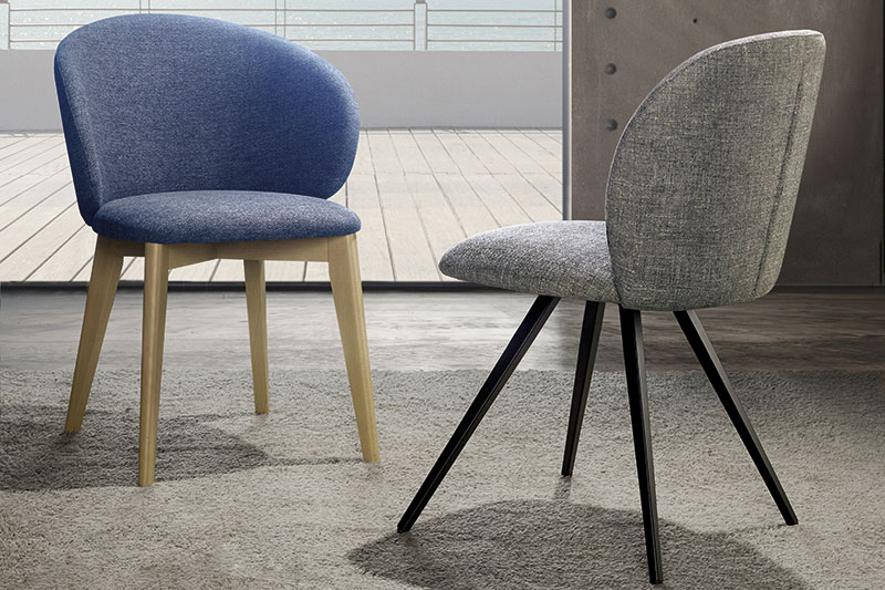 Chaise en tissu personnalisable ODETTE